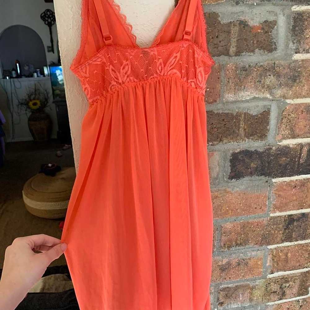 Vintage Coral Lace Slip Tank - image 4