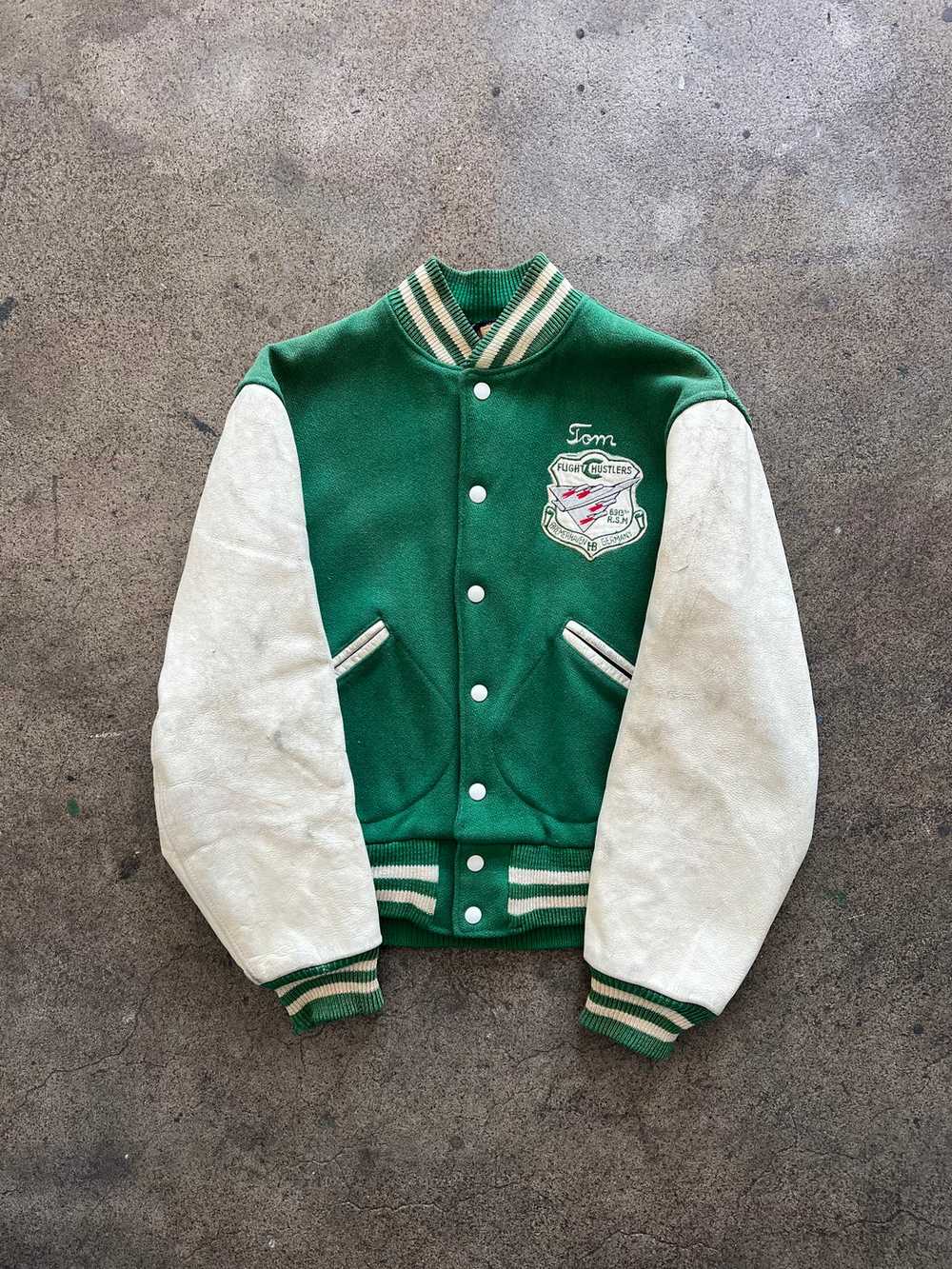 1950s Flight Hustlers Souvenir Varsity Jacket - image 1