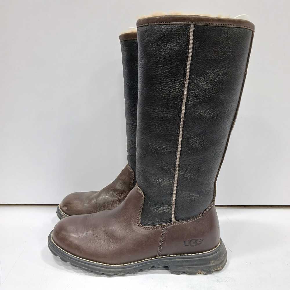 UGG Brooks Tall Black And Brown Men's Boots Size 7 - image 1