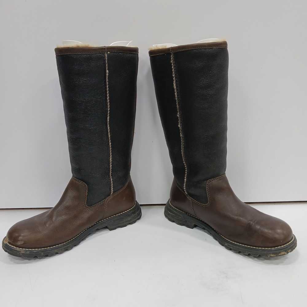 UGG Brooks Tall Black And Brown Men's Boots Size 7 - image 2