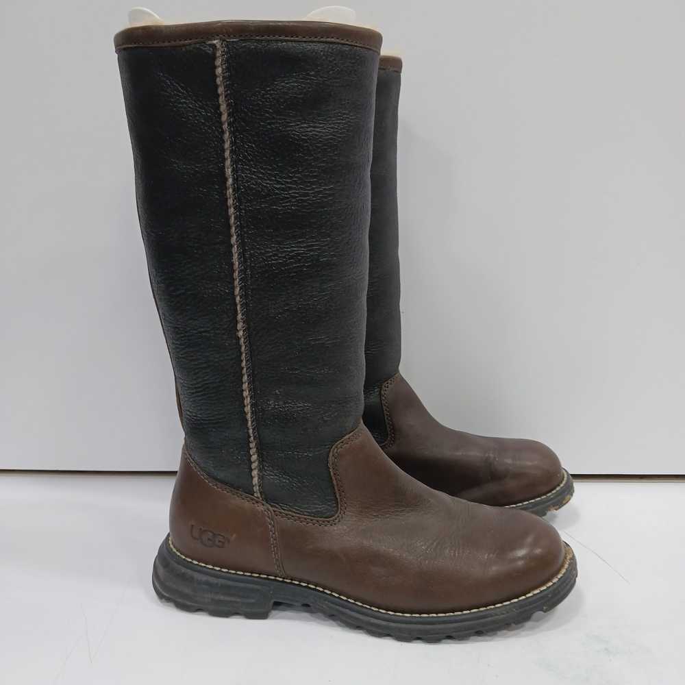 UGG Brooks Tall Black And Brown Men's Boots Size 7 - image 3