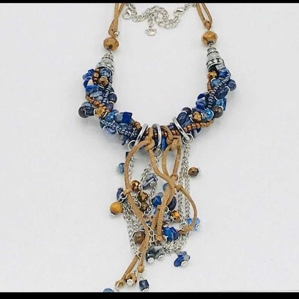 Premier Vintage Blue Stone Necklace - image 1