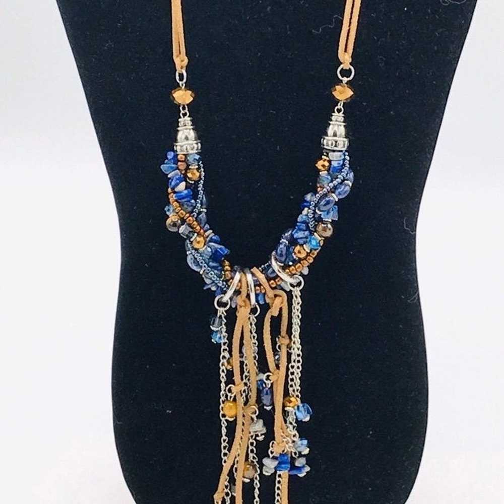 Premier Vintage Blue Stone Necklace - image 2