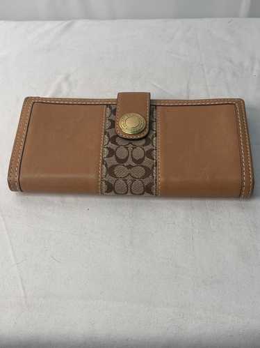 Certified Authentic Coach Tan Wallet