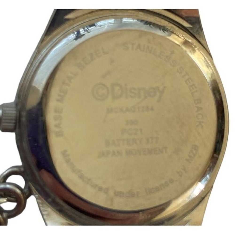 Disney Watch Vintage Mickey Mouse Silver Tone Met… - image 7