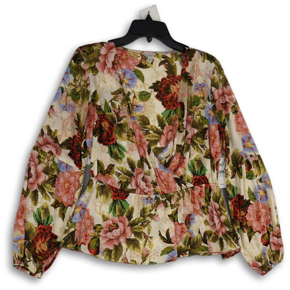Guess NWT Womens Pink Floral Surplice Neck Balloo… - image 1