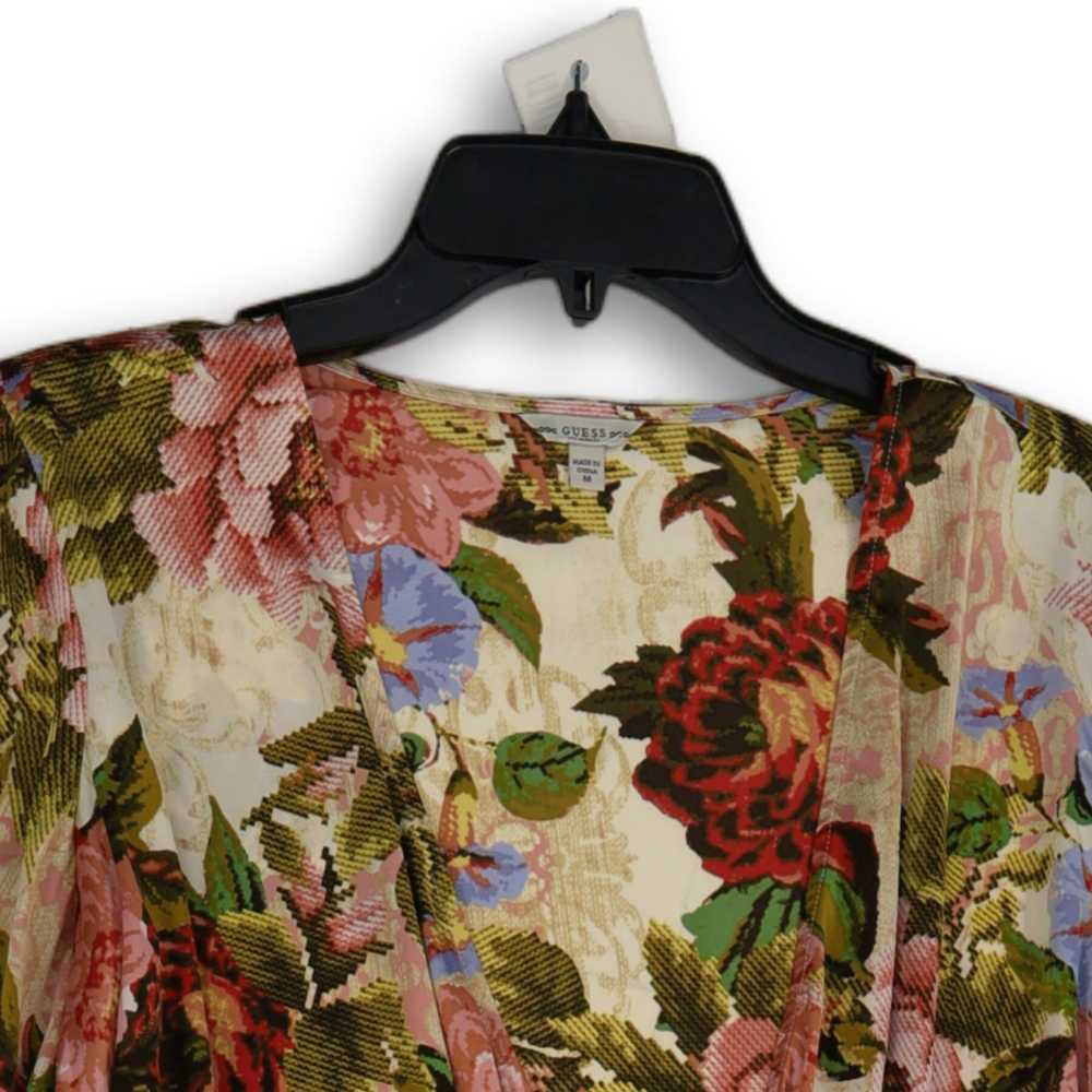 Guess NWT Womens Pink Floral Surplice Neck Balloo… - image 3