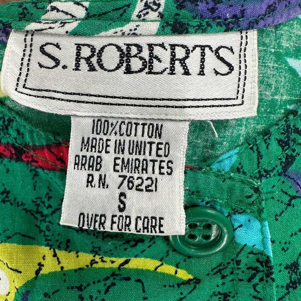 Vintage S. Roberts Animal Novelty Print Cotton Bu… - image 6