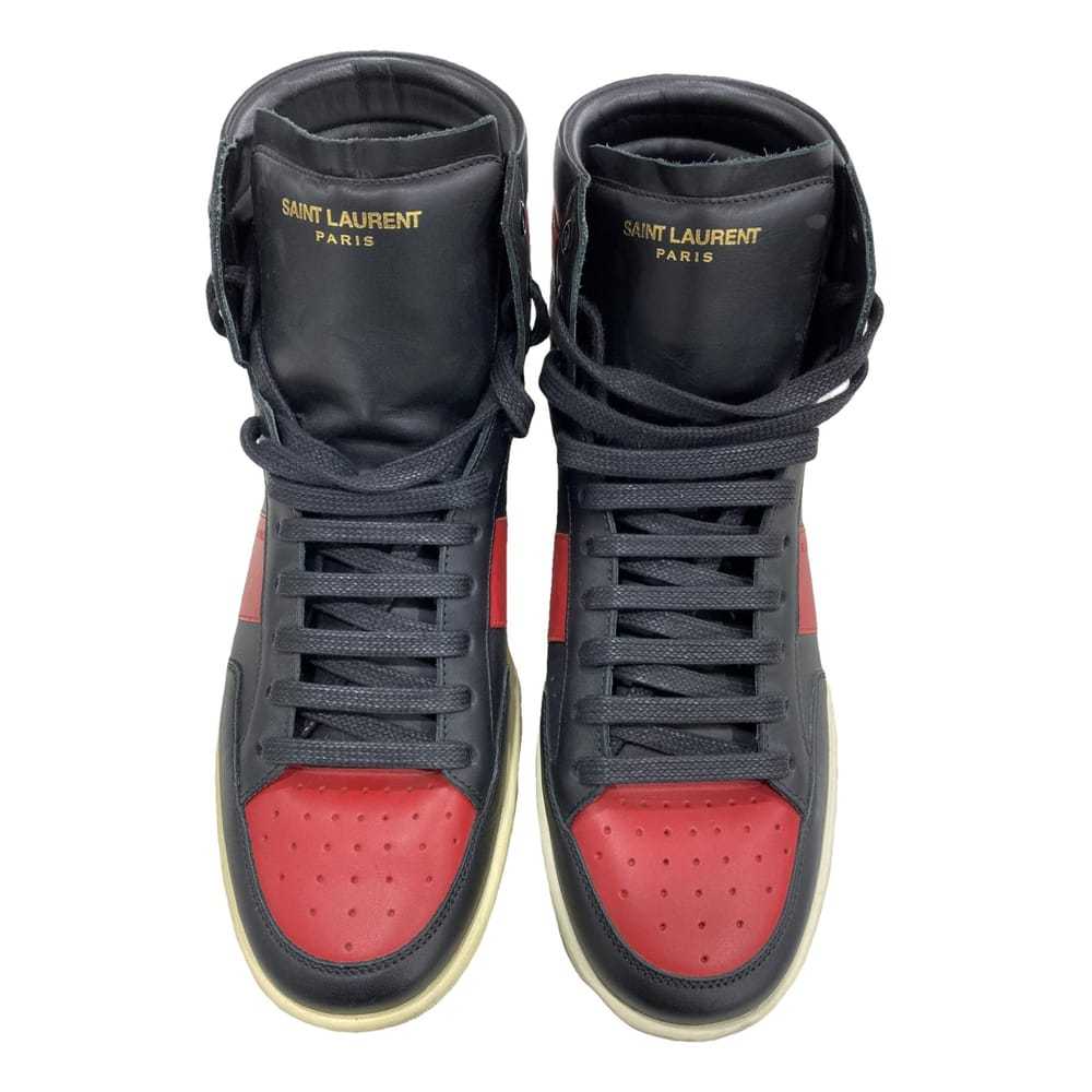 Saint Laurent Sl/100H leather high trainers - image 1