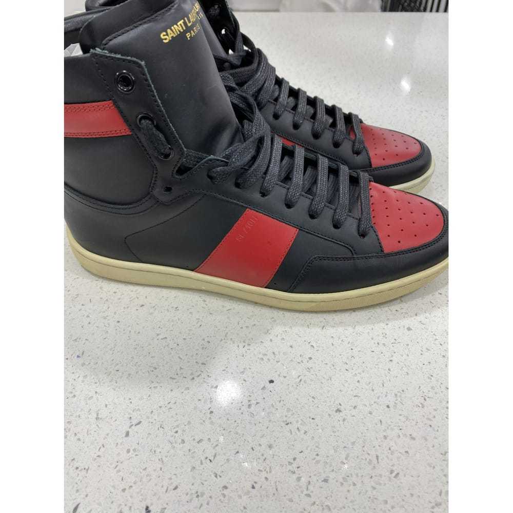 Saint Laurent Sl/100H leather high trainers - image 3