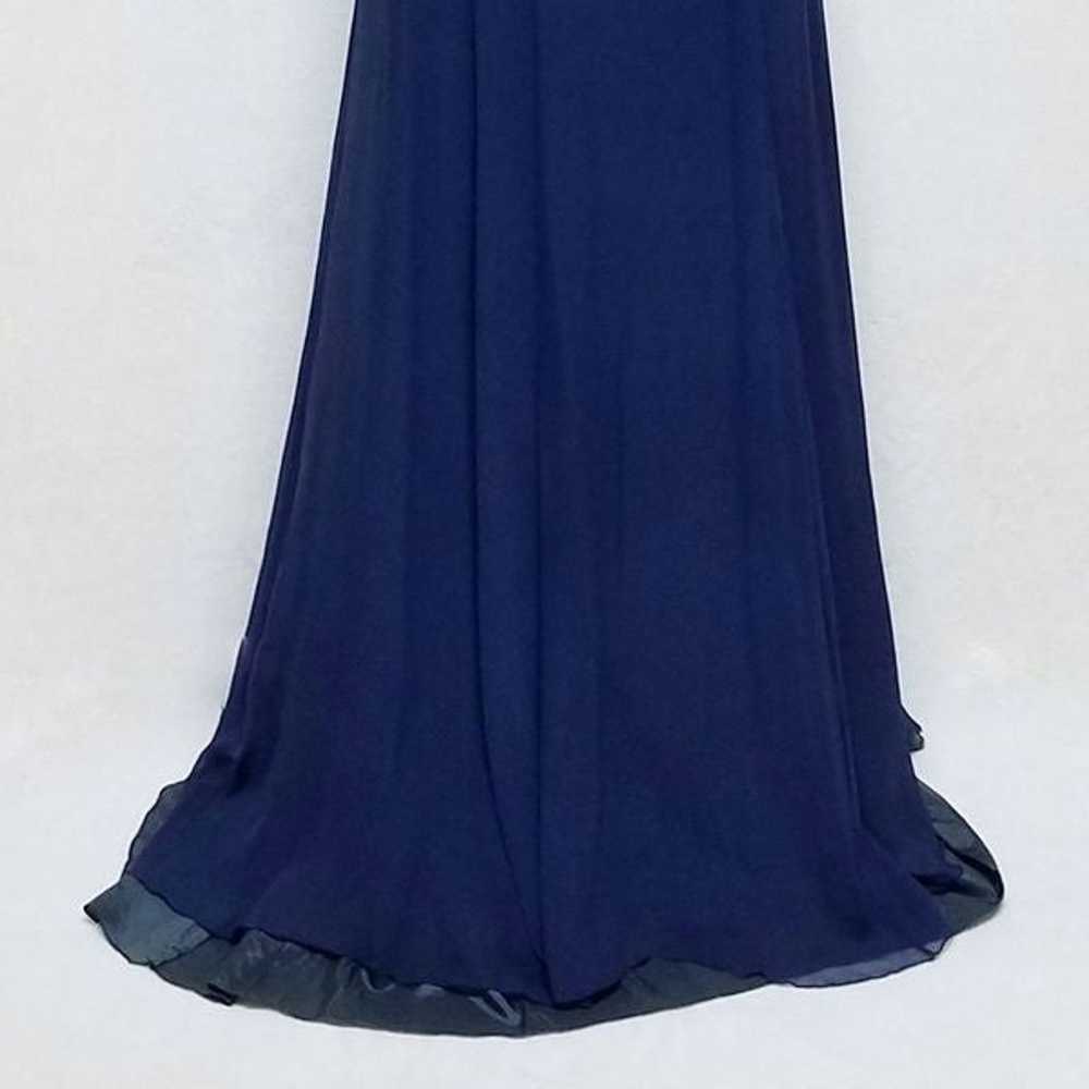 Rare Vintage Blue Silk Bead Sequin Maxi Dress - image 5