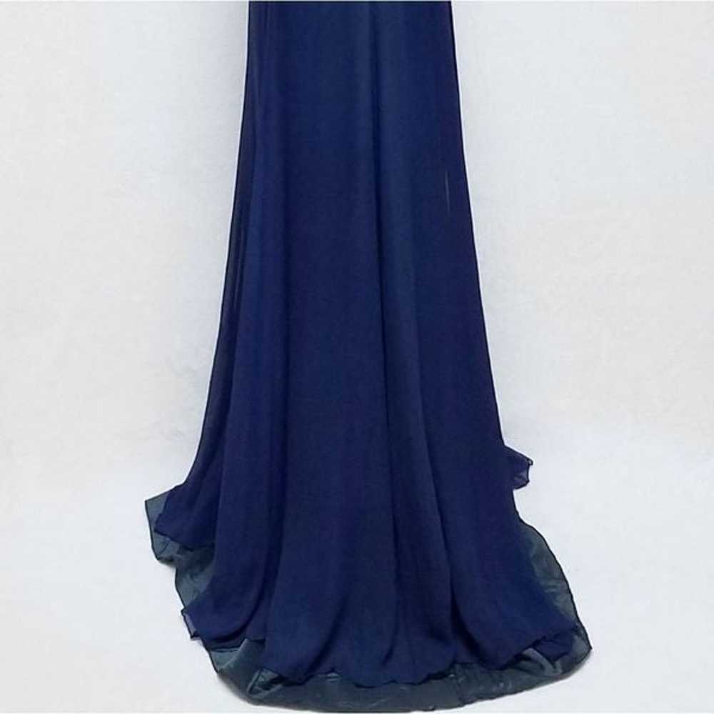 Rare Vintage Blue Silk Bead Sequin Maxi Dress - image 7