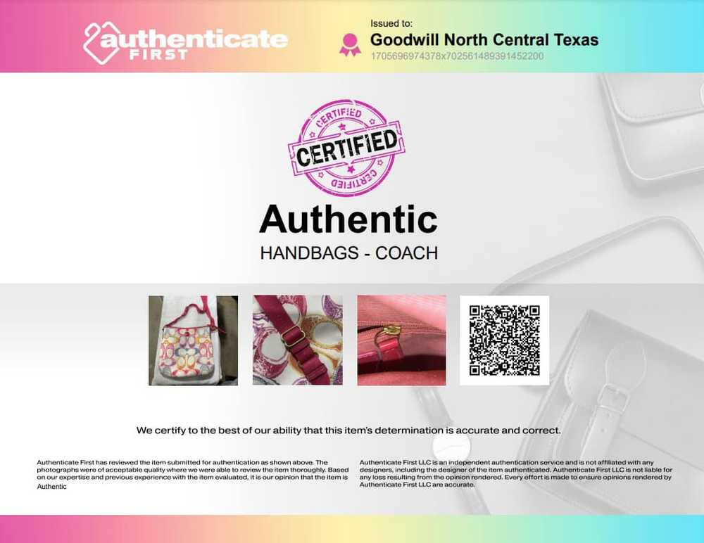 Coach Cream & Pink Satchel - image 7