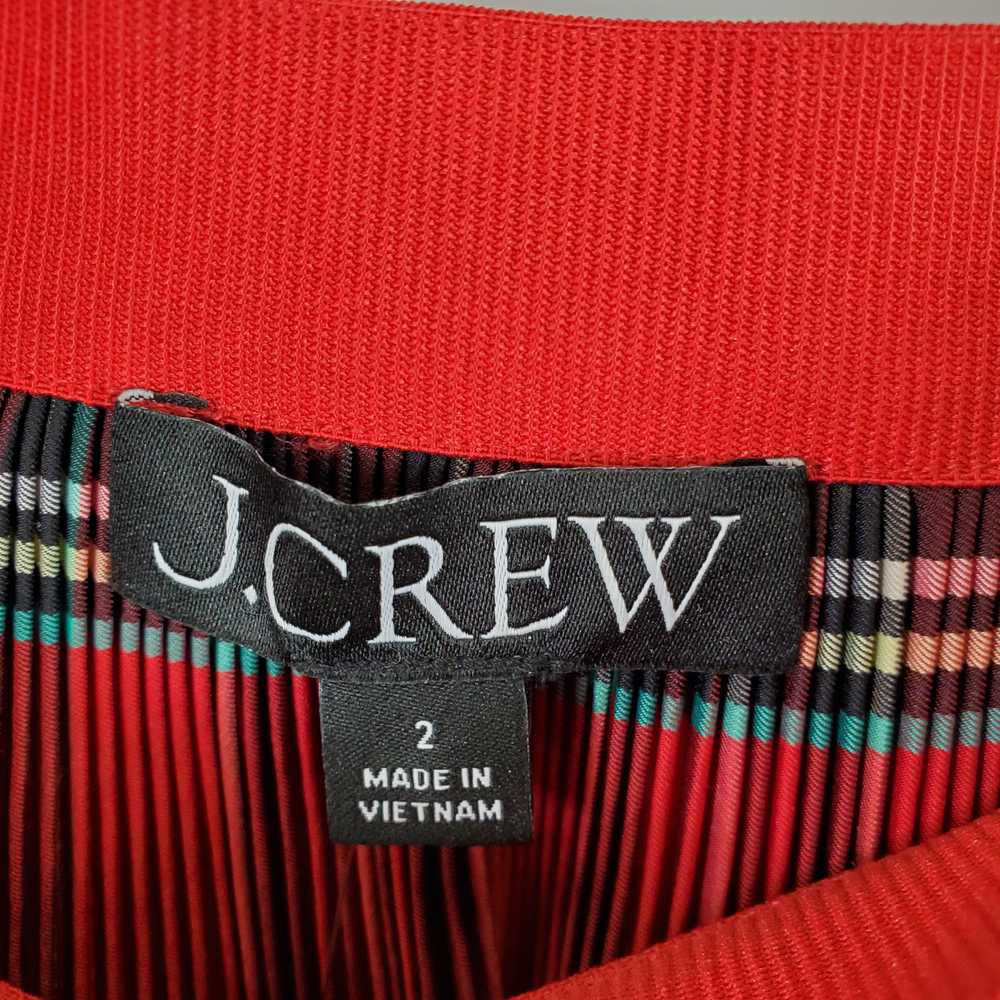 J. Crew J Crew Women Red Pleated Stripe Midi Skir… - image 3