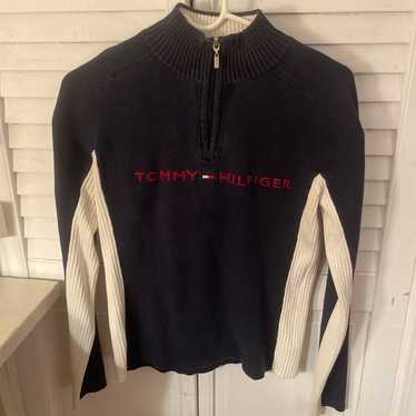 vintage Tommy Hilfiger navy blue turtleneck sweat… - image 1