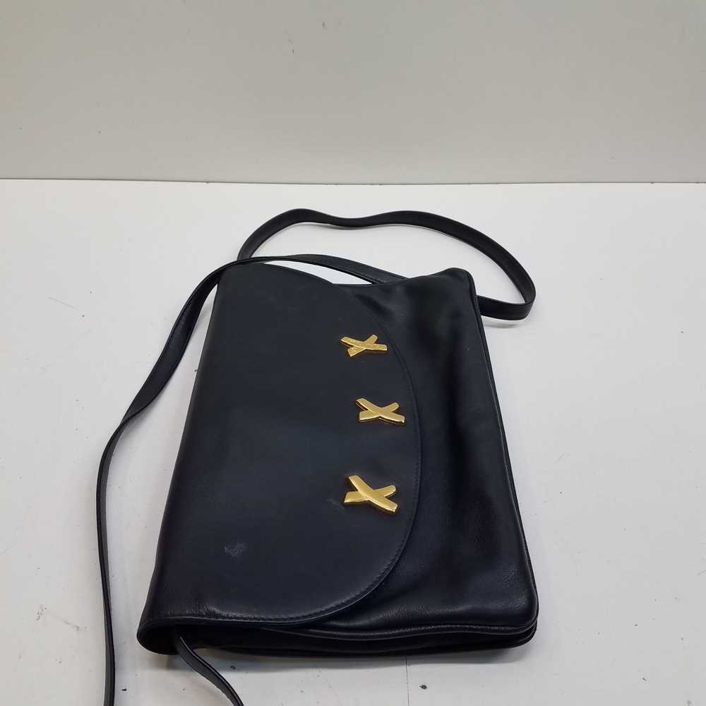 Paloma Picasso Leather Flap Crossbody Black - image 6