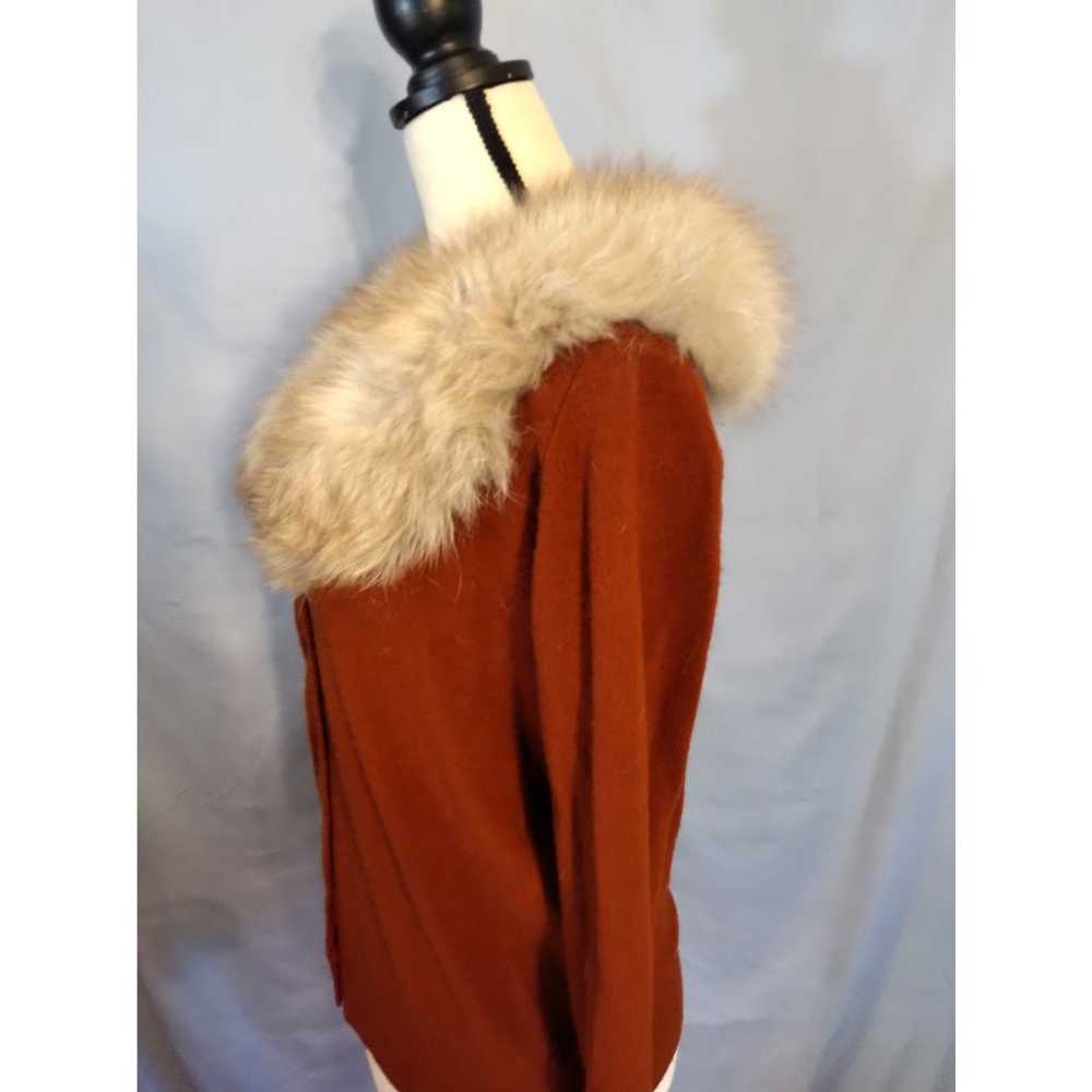 Vintage Cashmere by Pringle Fur Trimmed Cardigan … - image 3