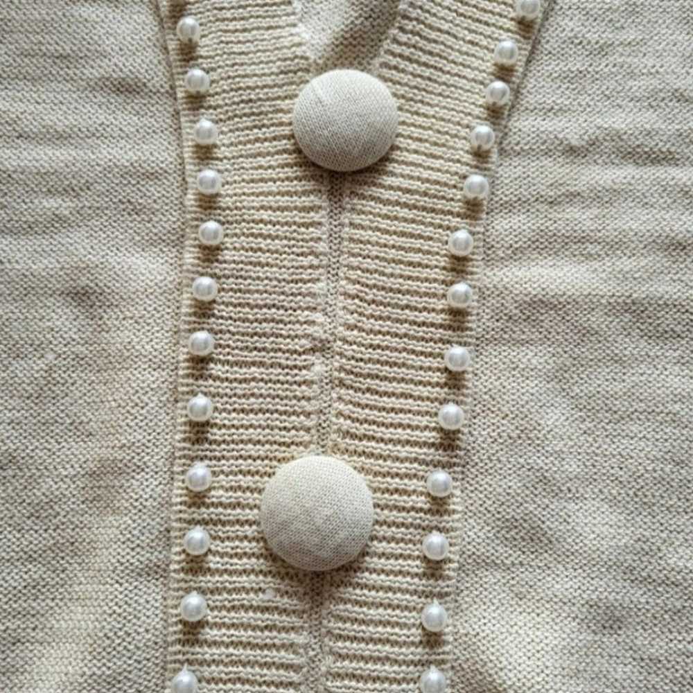 Maurada Vintage Faux Cardigan Sweater With Button… - image 3