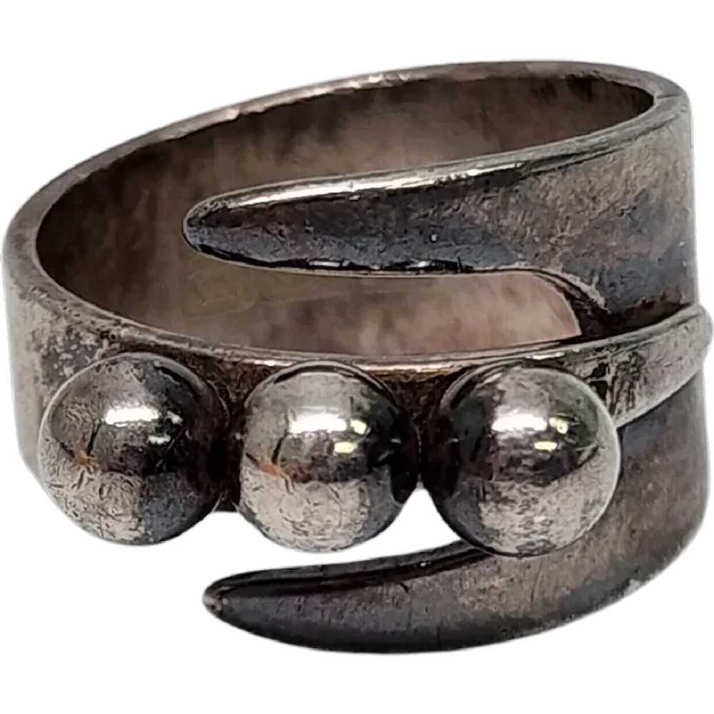 David Andersen Norway Sterling Silver Ball Wrap R… - image 1