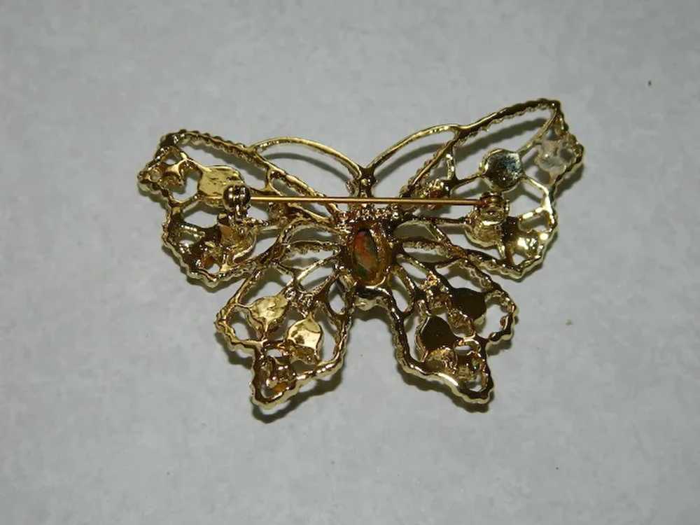 Doddz Genuine Stone & Rhinestone Huge Butterfly B… - image 4