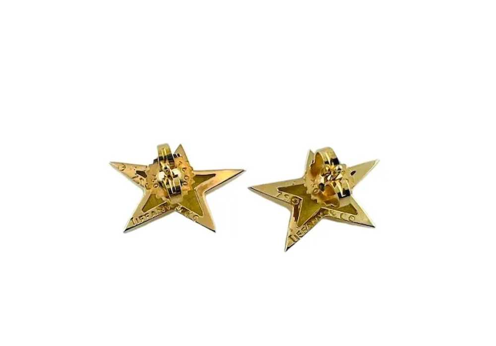 Tiffany & Co. 18K Yellow Gold Star Earrings #16677 - image 5