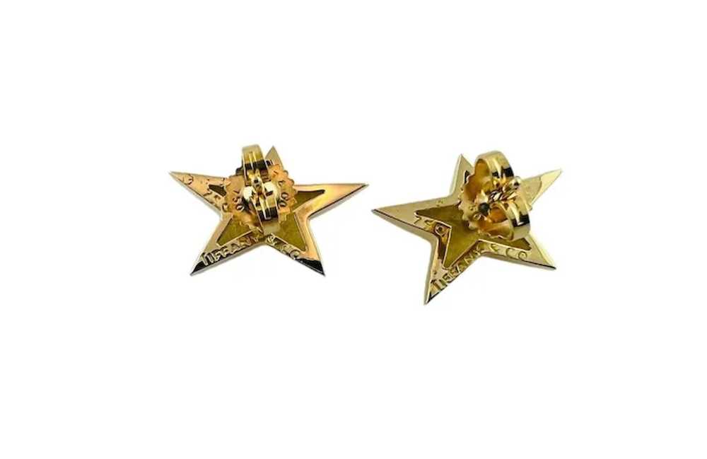 Tiffany & Co. 18K Yellow Gold Star Earrings #16677 - image 8