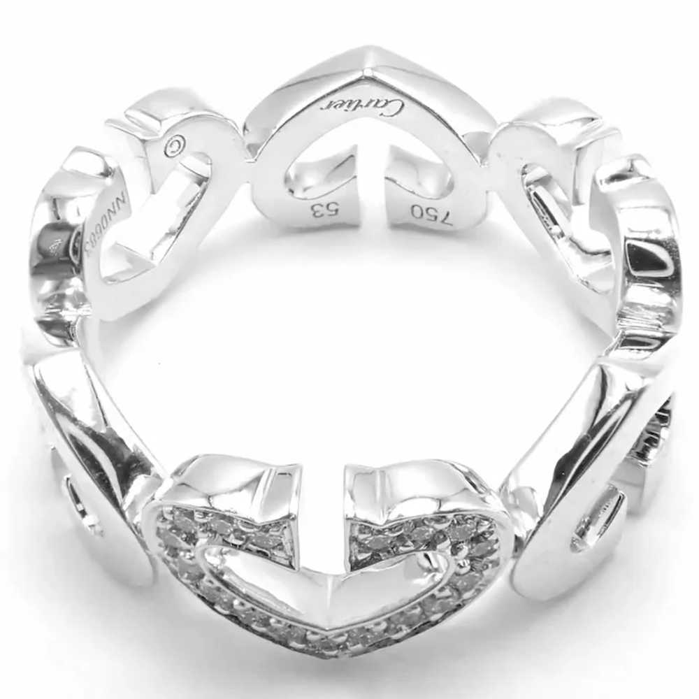 Authentic! Cartier 18k White Gold Diamond Heart B… - image 12