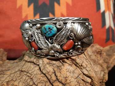 アクセサリー Navajo Allen Lee Sterling Bangle Signed allen chee navajo - Gem