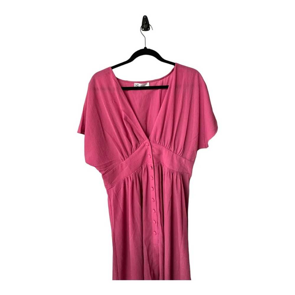 Cupshe Johanna Front Button V-Neck Ruching Pink M… - image 3