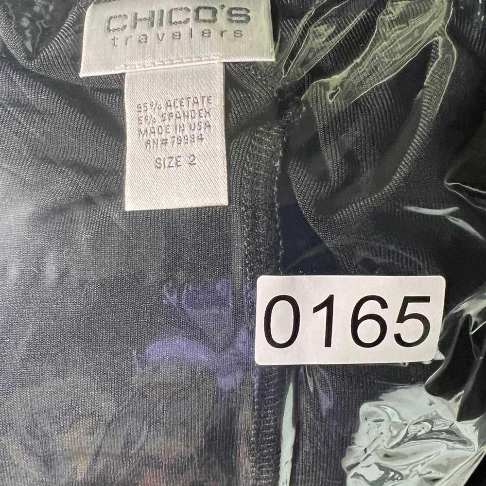 Chicos Travelers 2 Dress Black Stretch Knit USA F… - image 11
