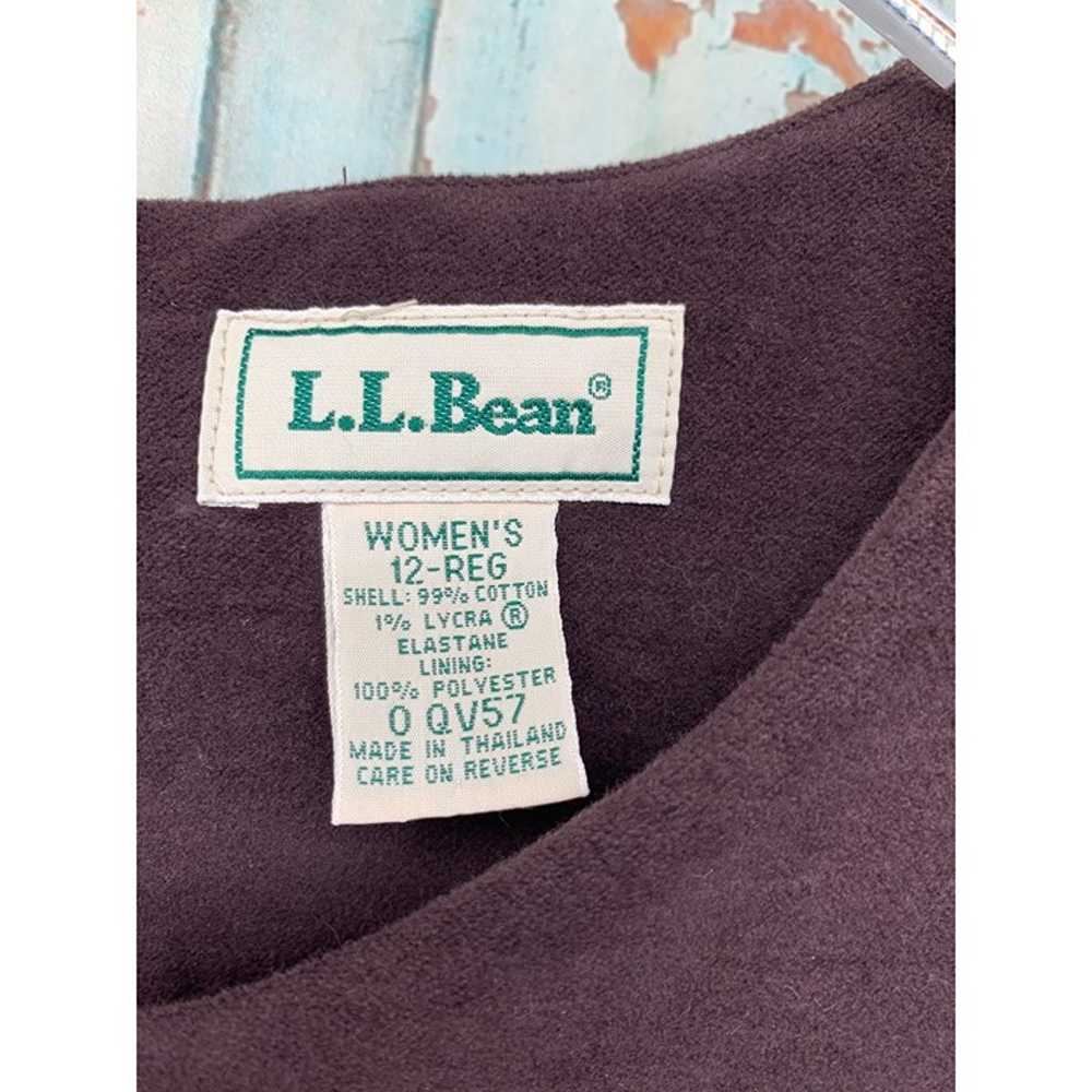 LL Bean Sheath Dress Brown 12-REG - image 3
