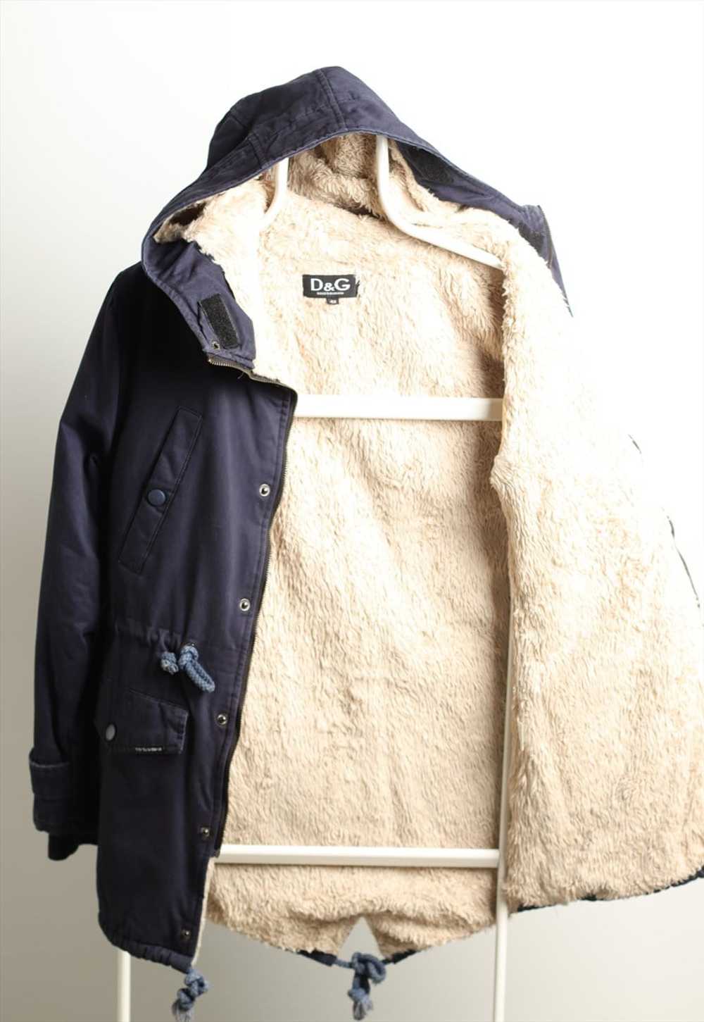 Vintage D&G Fur Lining Hooded Logo Unisex Jacket … - image 3