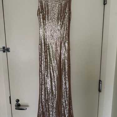 Lulus Gold Sequined Dress