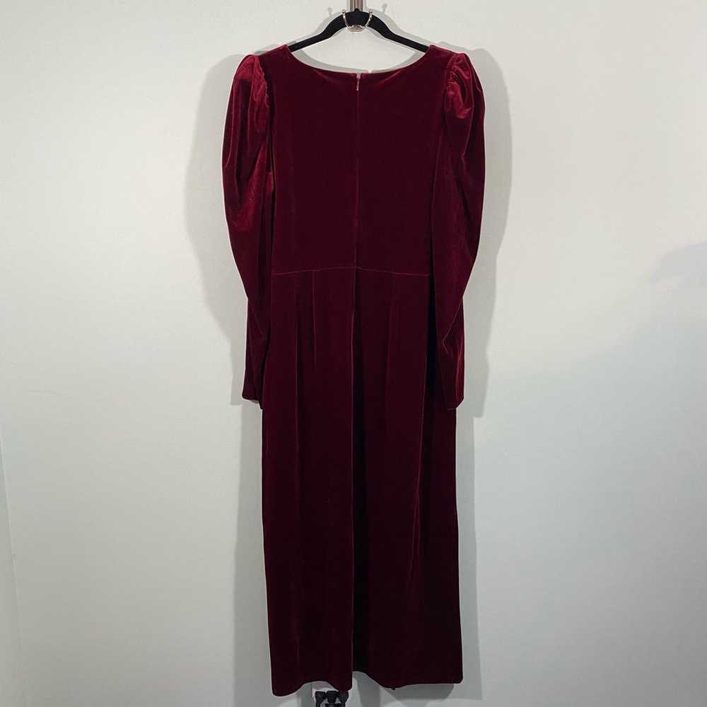Eloquii Women's Red Velvet Faux Wrap Skirt Long P… - image 10