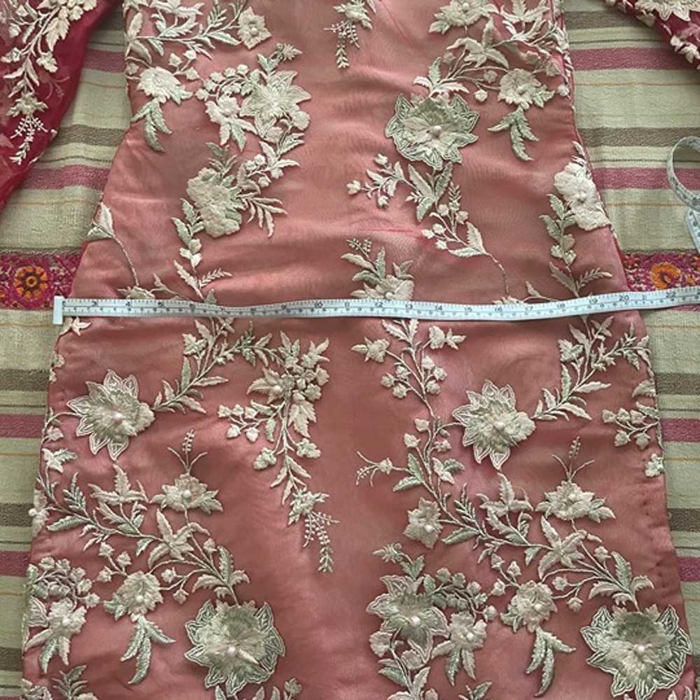 2 piece pink and red kameez and dupatta set with … - image 9