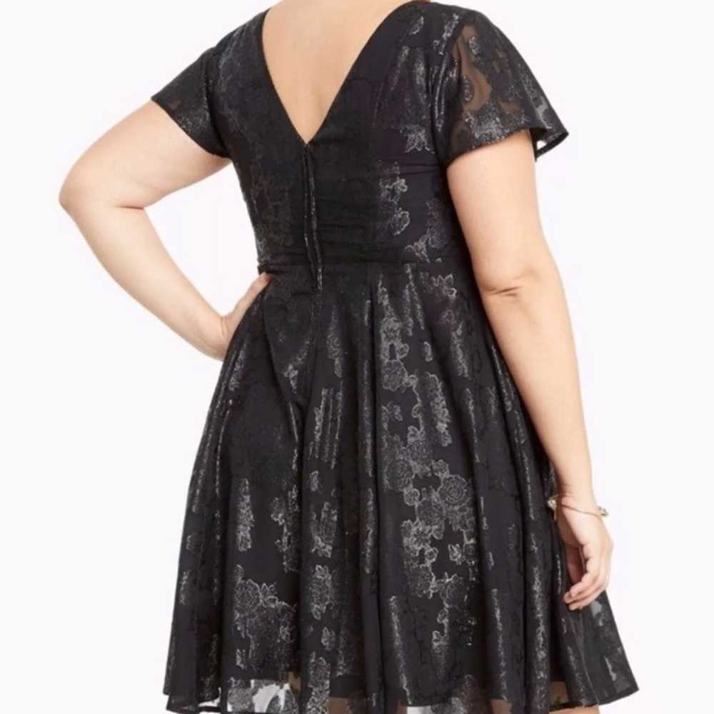 Torrid black metallic jacquard dress - image 2