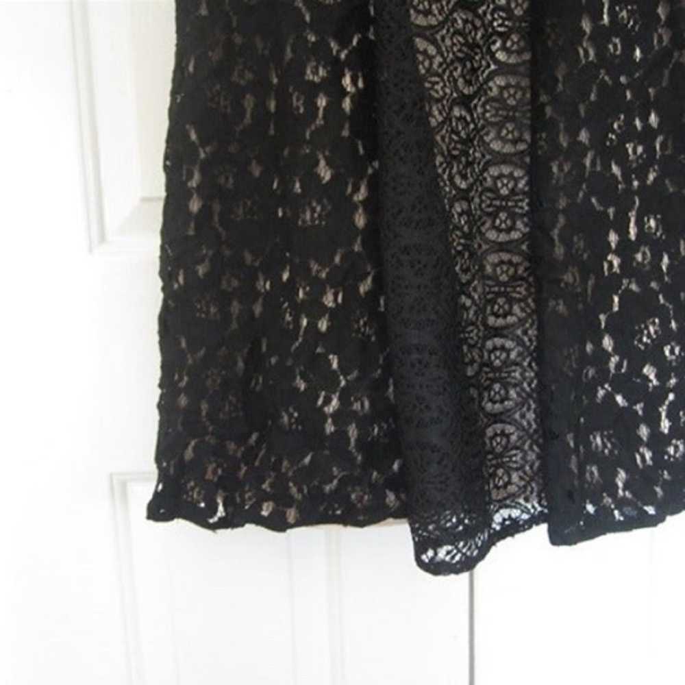 • Kay Unger • Black Dress with Beige Lace Underla… - image 3
