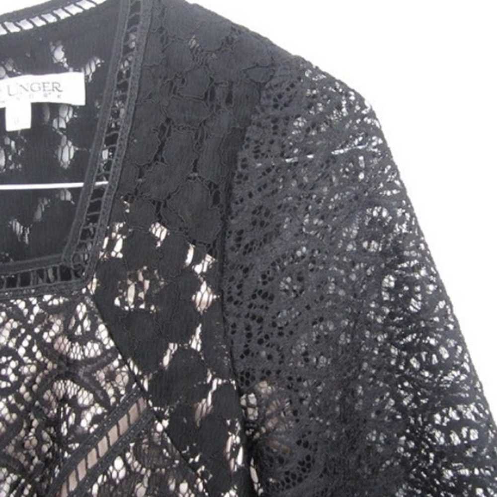 • Kay Unger • Black Dress with Beige Lace Underla… - image 4