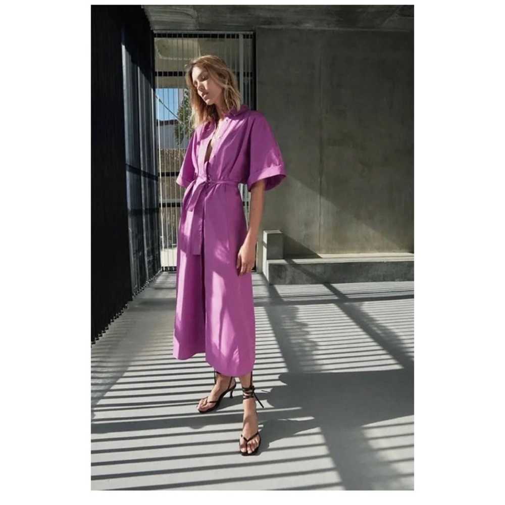 Zara Poplin Shirt Dress Gently used - image 5