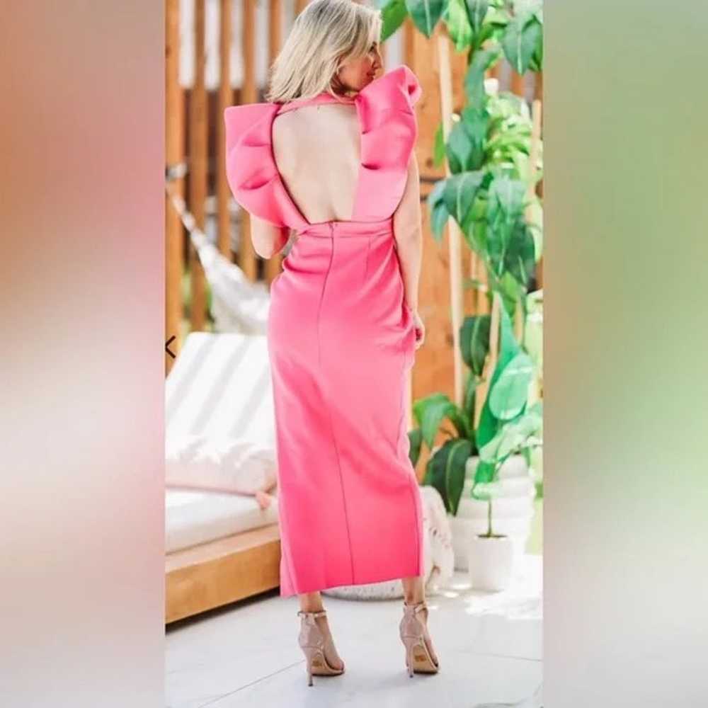Hot pink midi dress - image 4