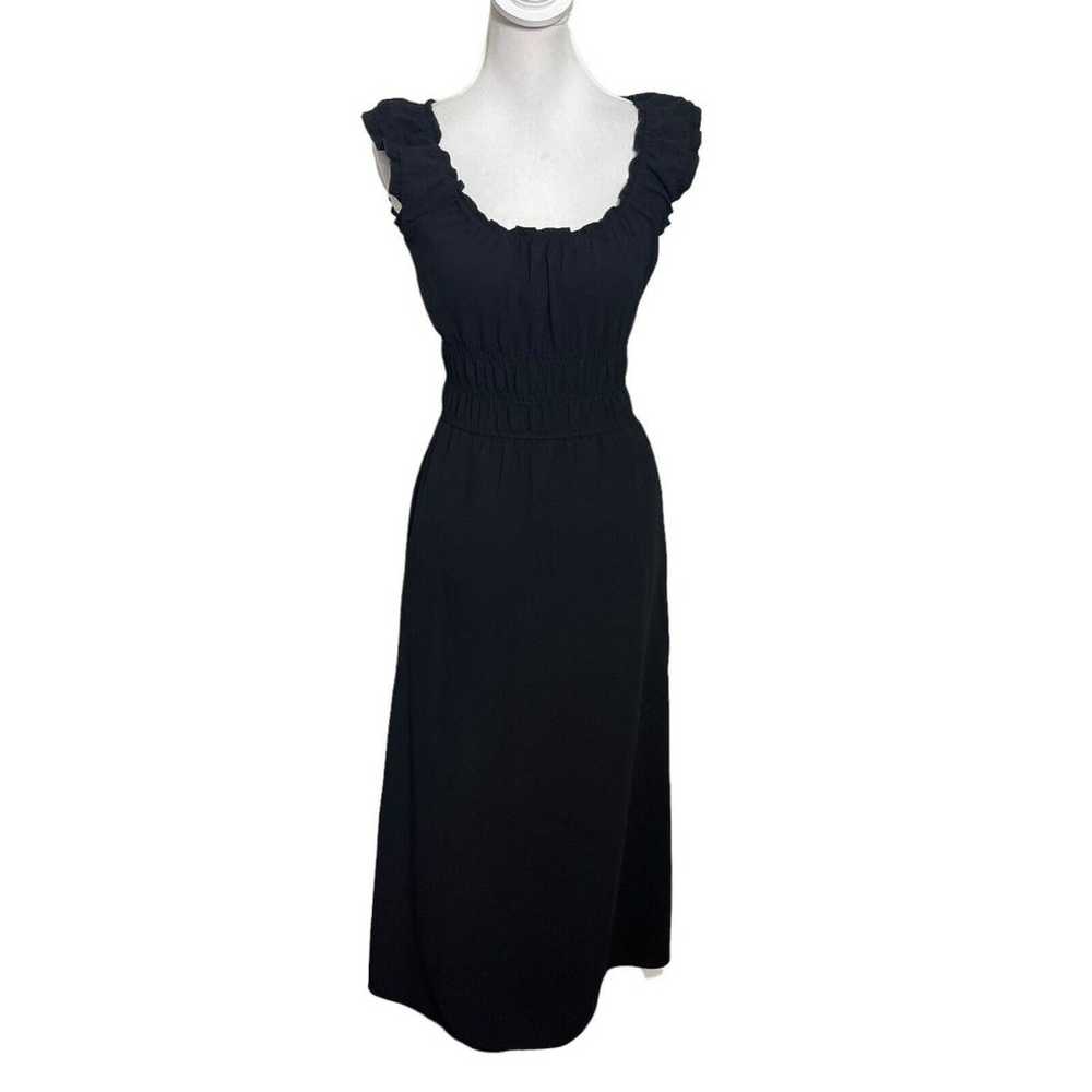The Kooples Denby Maxi Crepe Dress Black Fit And … - image 1