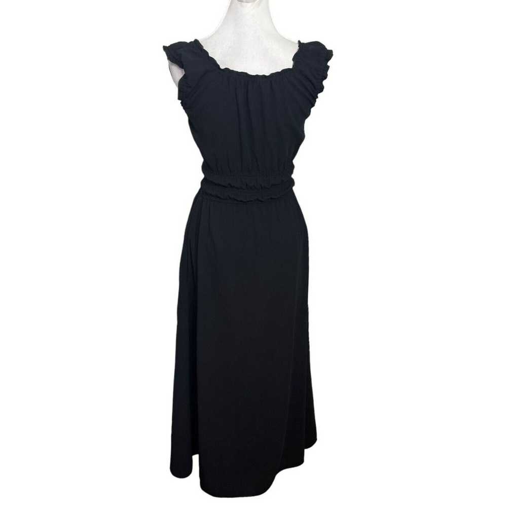 The Kooples Denby Maxi Crepe Dress Black Fit And … - image 4