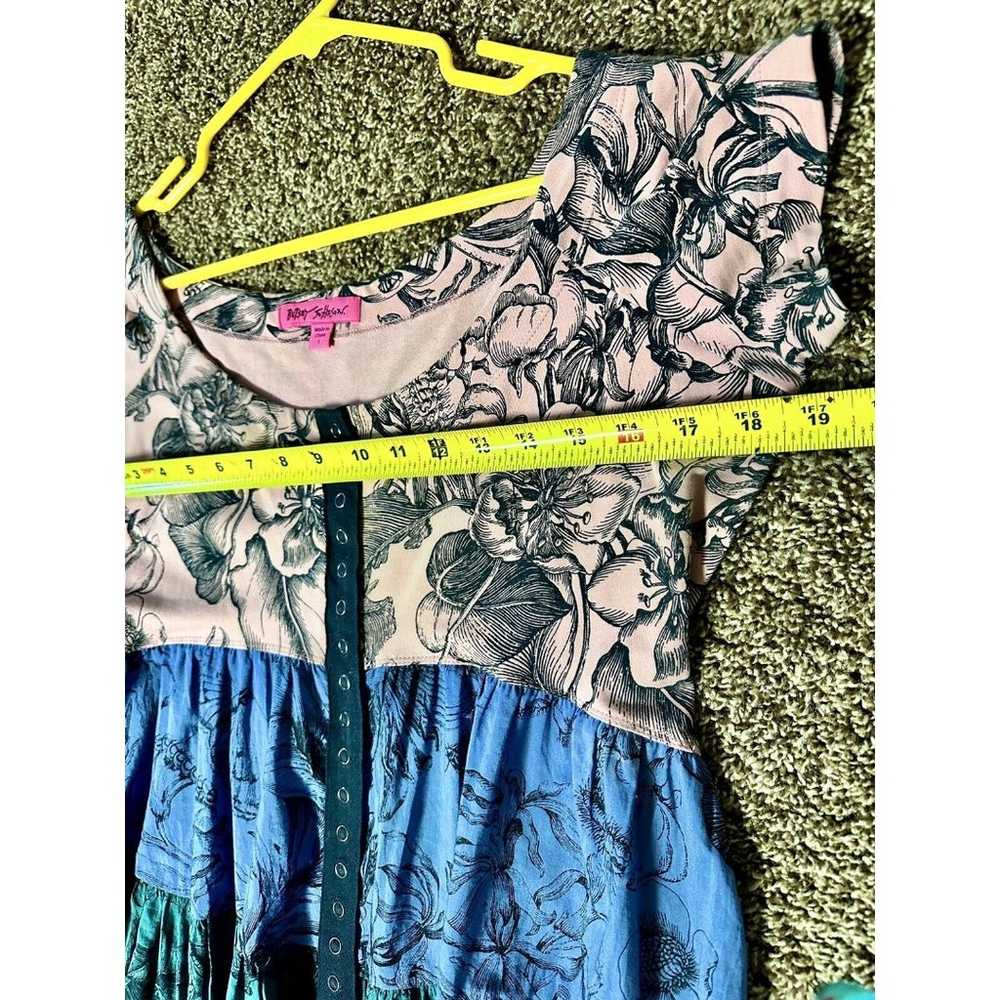 Betsey Johnson Garden Toile Poet Dress Boho Multi… - image 4