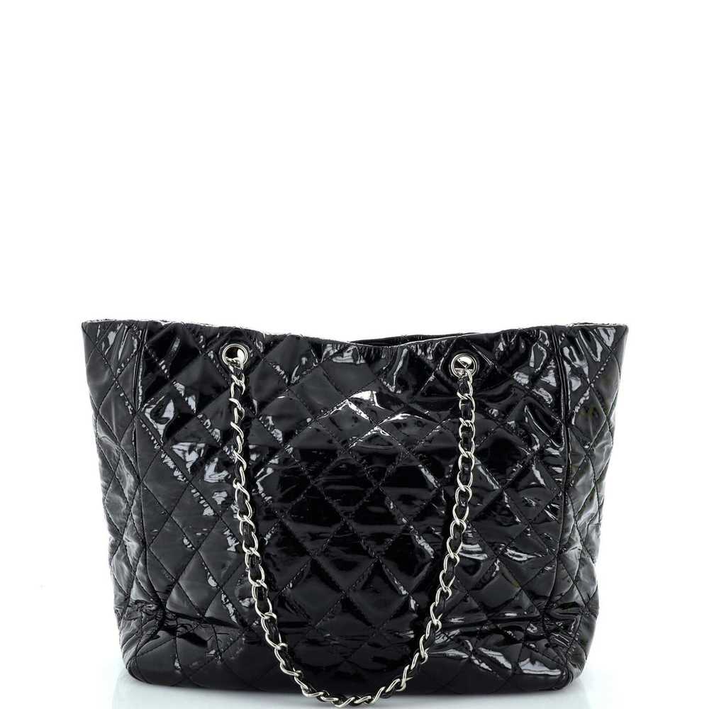 Chanel CC Charm Tote Quilted Patent Vinyl Large - image 3
