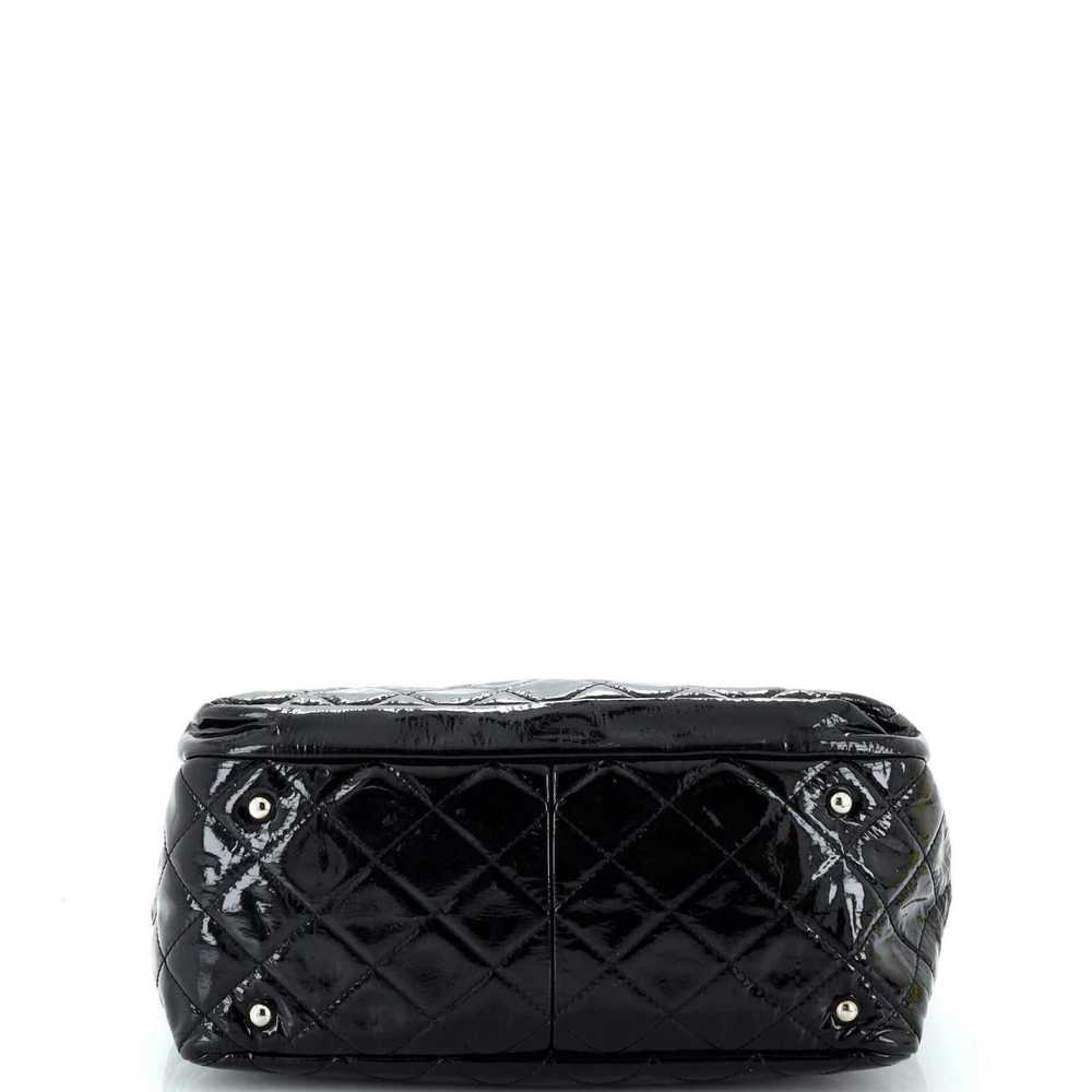 Chanel CC Charm Tote Quilted Patent Vinyl Large - image 4