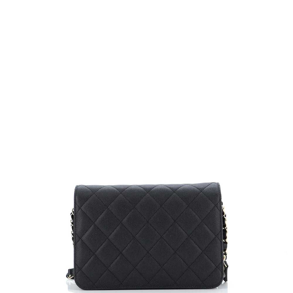 Chanel Like a Wallet Flap Bag Quilted Caviar Small - image 3