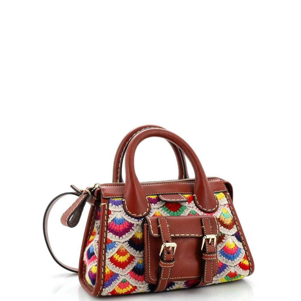 Chloe Edith NM Satchel Cashmere and Wool Crochet … - image 2