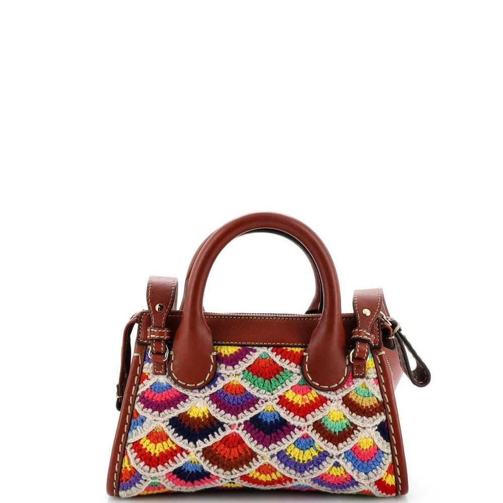 Chloe Edith NM Satchel Cashmere and Wool Crochet … - image 3