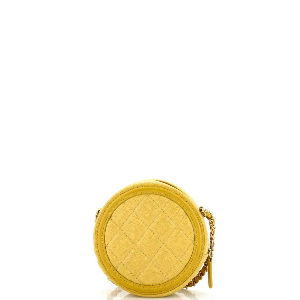 Chanel Filigree Round Clutch with Chain Quilted C… - image 4