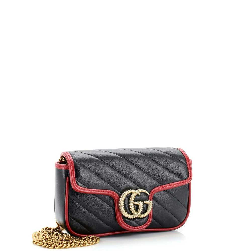 Gucci GG Marmont Flap Bag Diagonal Quilted Leathe… - image 2